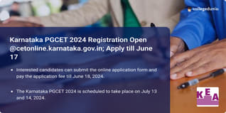Karnataka PGCET 2024 Registration Open @cetonline.karnataka.gov.in; Apply till June 17